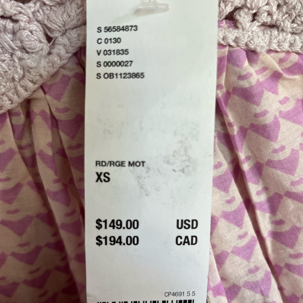 Kimchi Blue Cotton & Crocheted Top. Small. NWT. - Picture 4 of 10